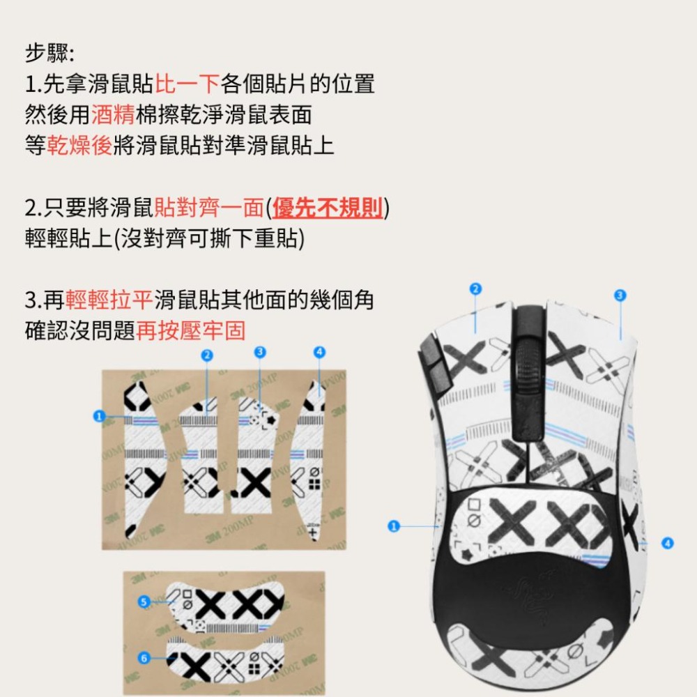 🐍蛇粉專屬天地🐍 Razer DeathAdder V2 X Hyperspeed(基礎款) 煉獄奎蛇V2x 滑鼠防滑貼-細節圖3