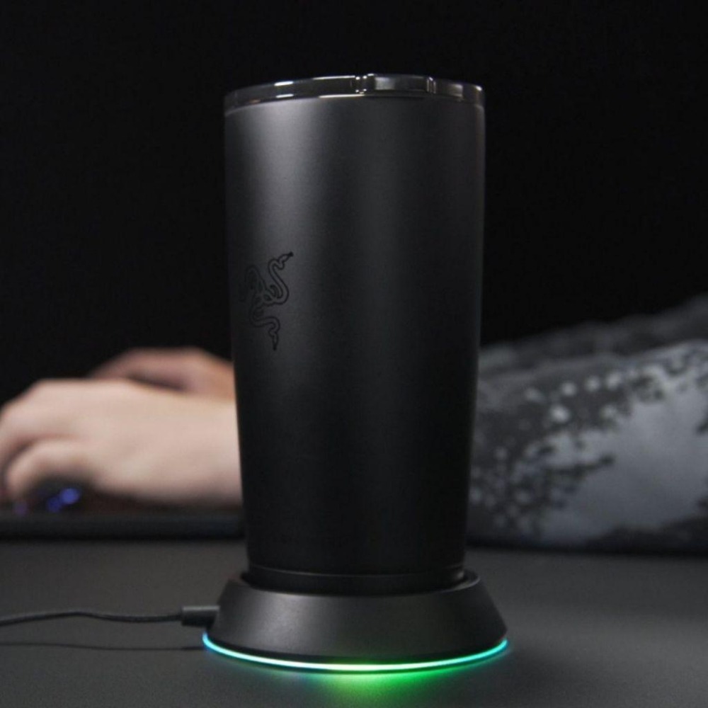 🐍蛇粉專屬天地🐍 Razer Chroma Mug Holder 雷蛇限量炫彩底座水杯 限量商品 雷蛇水杯 保溫杯-細節圖2