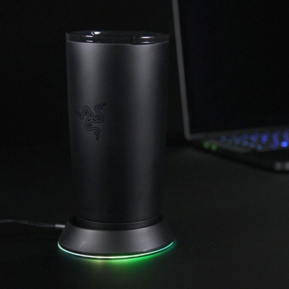 🐍蛇粉專屬天地🐍 Razer Chroma Mug Holder 雷蛇限量炫彩底座水杯 限量商品 雷蛇水杯 保溫杯-細節圖3