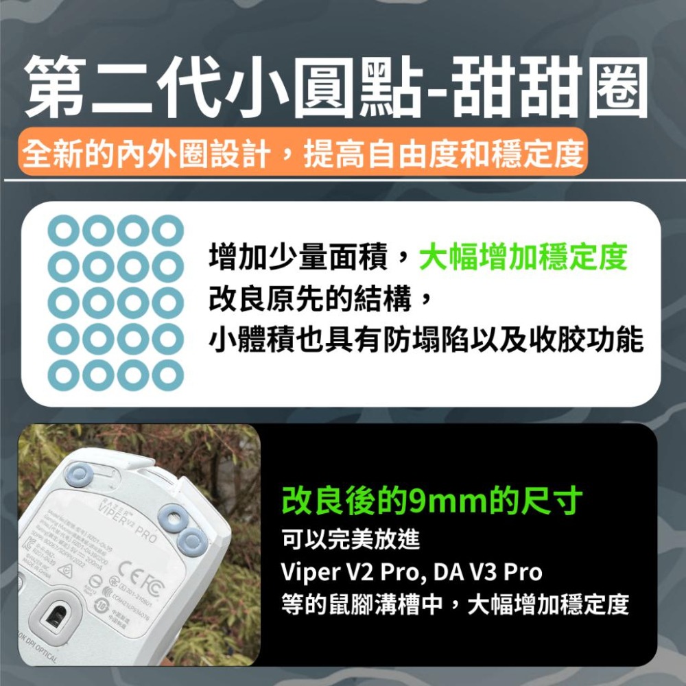 🐍RFH蛇粉天地🐍 UltraGlide 甜甜圈雷蛇自定義鼠腳 小圓點 大圓點 防塌陷 電競專用 鼠腳 腳貼 滑鼠配件-細節圖2