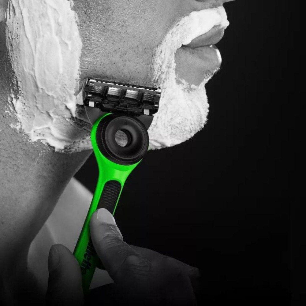 🐍蛇粉專屬天地🐍 RAZER X Gillette Labs 雷蛇吉列聯名 極光系列刮鬍刀 （1刀架2刀頭1磁吸底座）-細節圖7