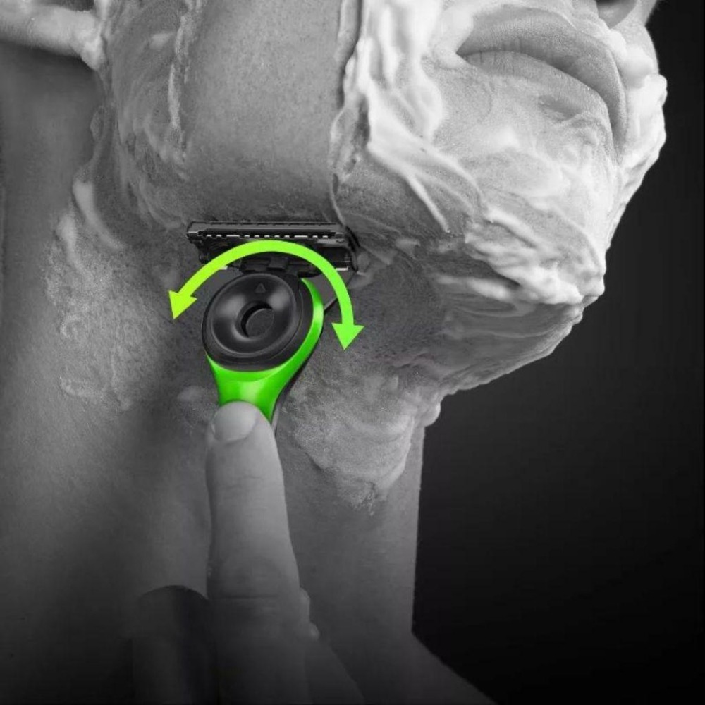 🐍蛇粉專屬天地🐍 RAZER X Gillette Labs 雷蛇吉列聯名 極光系列刮鬍刀 （1刀架2刀頭1磁吸底座）-細節圖8