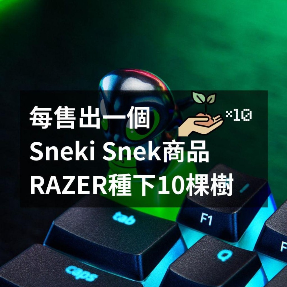 🐍蛇粉專屬天地🐍Razer Sneki Snek Keycap 雷蛇 蛇蛇 雷小蛇造型鍵帽 ABS PVC 材質-細節圖2