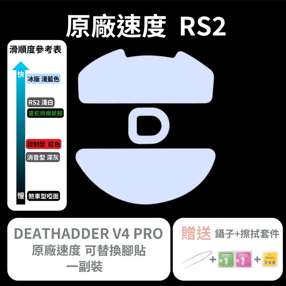 🐍RFH蛇粉天地🐍【UltraGlide】Razer Deathadder V4 Pro鼠腳 鐵氟龍鼠腳 雷蛇滑鼠腳-規格圖7