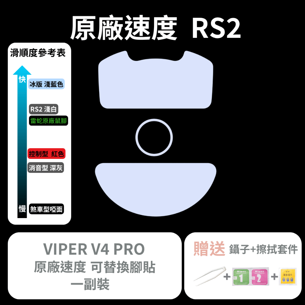 🐍RFH蛇粉天地🐍【UltraGlide】Razer Viper V4 Pro 鼠腳 鐵氟龍鼠腳 雷蛇滑鼠腳-規格圖6