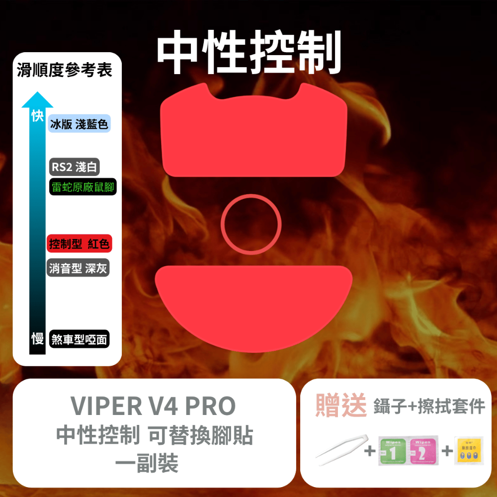 🐍RFH蛇粉天地🐍【UltraGlide】Razer Viper V4 Pro 鼠腳 鐵氟龍鼠腳 雷蛇滑鼠腳-規格圖6