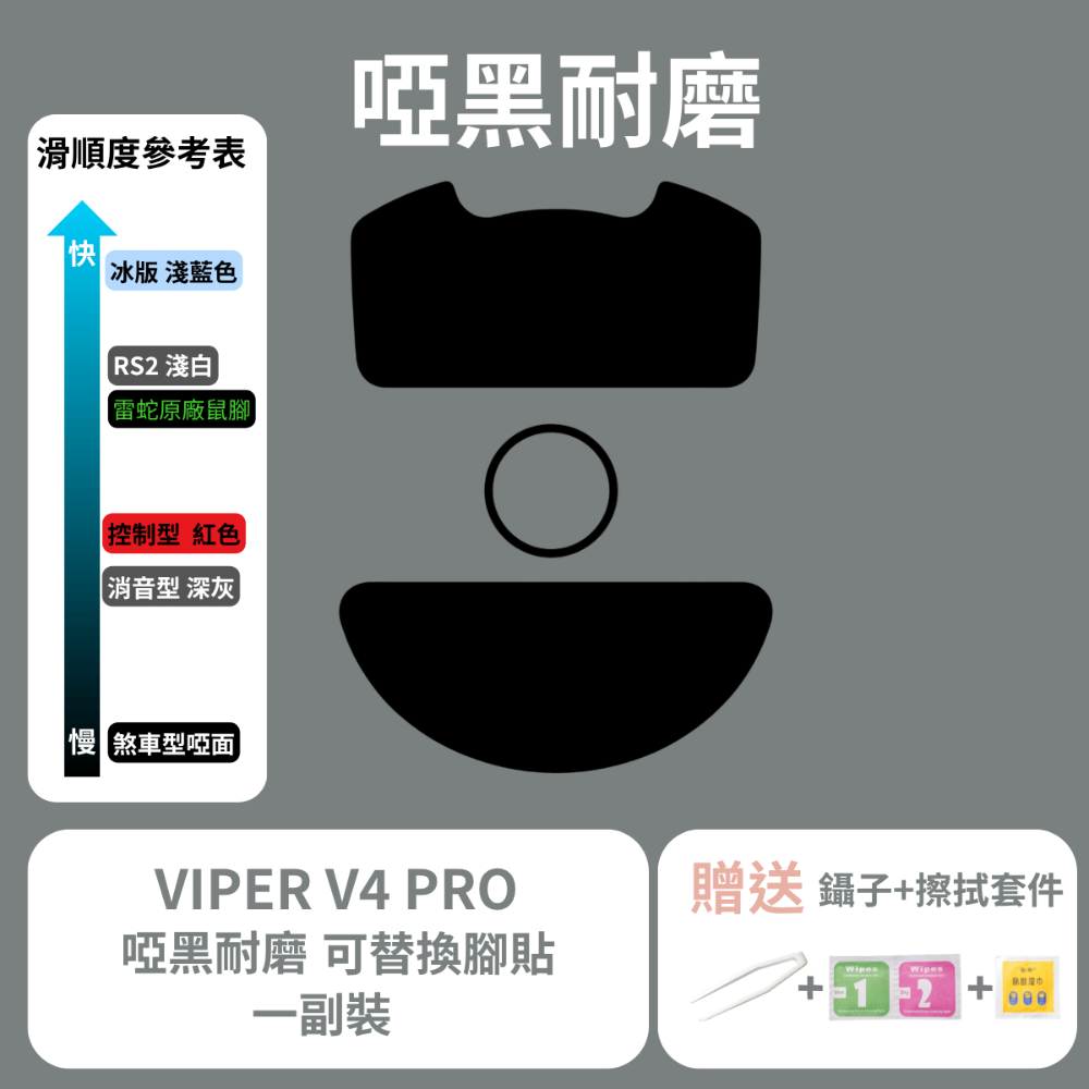 🐍RFH蛇粉天地🐍【UltraGlide】Razer Viper V4 Pro 鼠腳 鐵氟龍鼠腳 雷蛇滑鼠腳-規格圖6