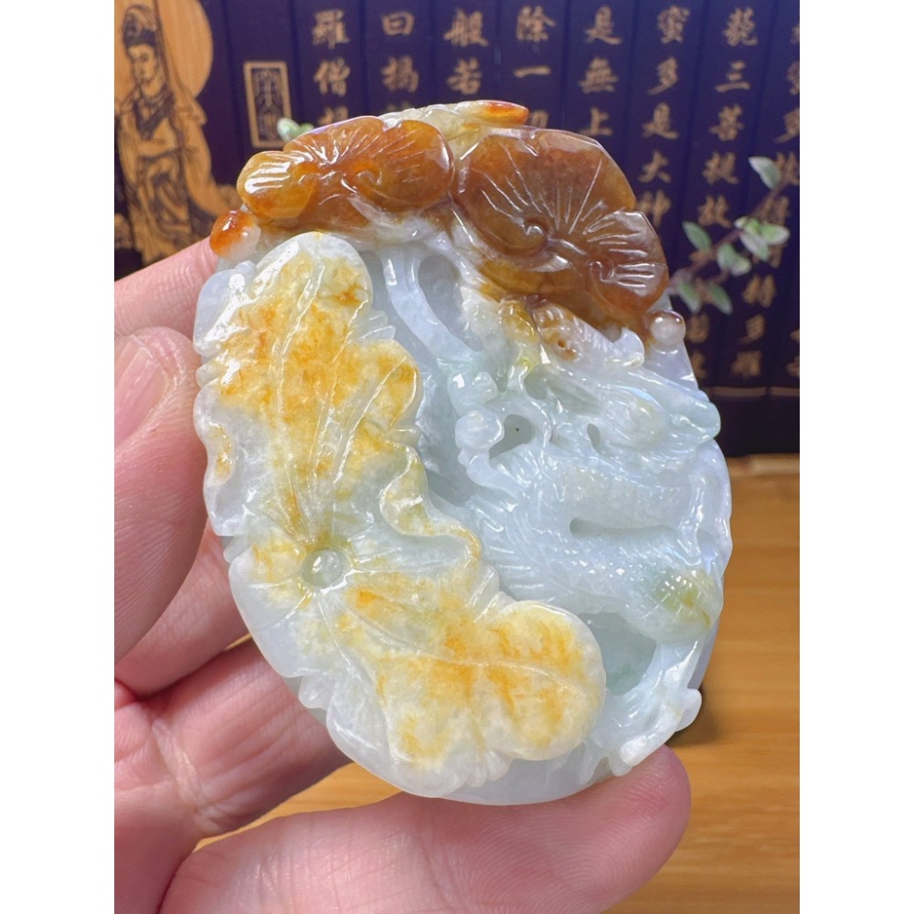 天然翡翠A貨-祥龍戲珠事業有成發財如意  商品編號061009-細節圖4