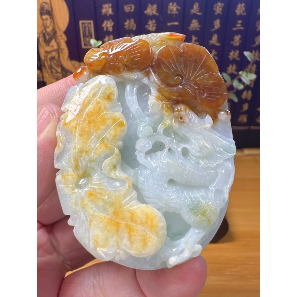 天然翡翠A貨-祥龍戲珠事業有成發財如意  商品編號061009-細節圖5