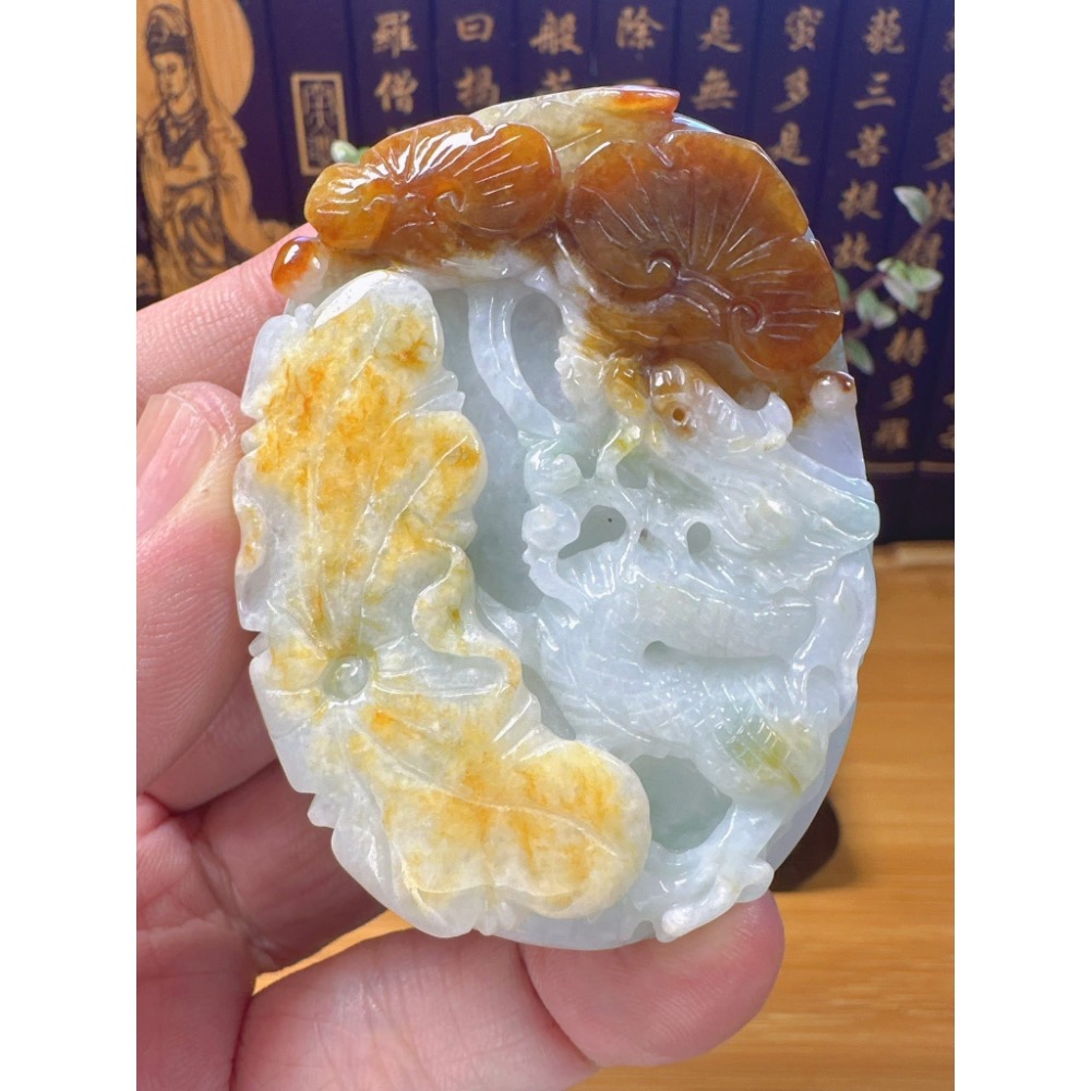 天然翡翠A貨-祥龍戲珠事業有成發財如意  商品編號061009-細節圖6