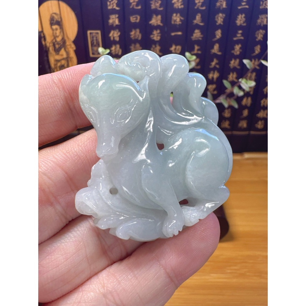 天然翡翠A貨-九尾狐仙 商品編號061001-細節圖2