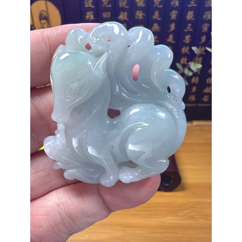 天然翡翠A貨-九尾狐仙 商品編號061001-細節圖5
