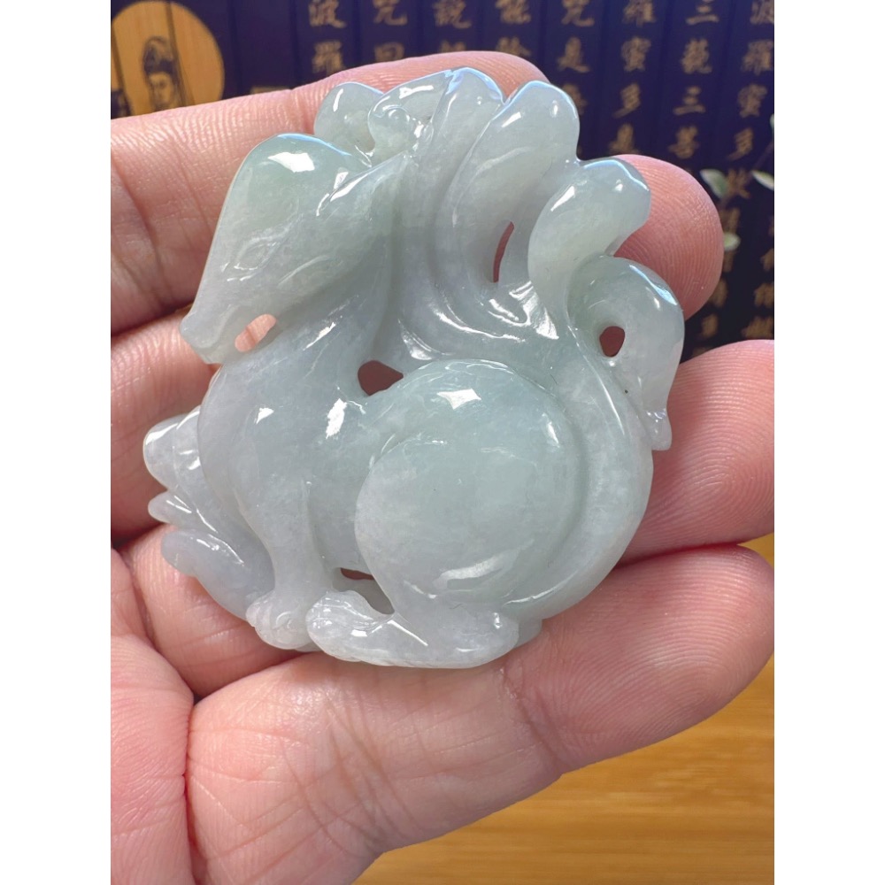 天然翡翠A貨-九尾狐仙 商品編號061001-細節圖6