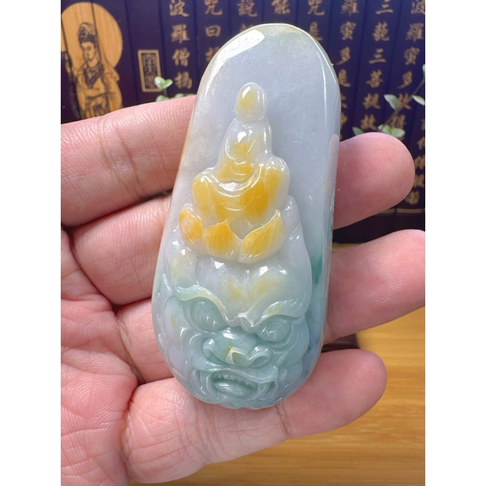 天然翡翠A貨-神龍護主悟道 商品編號061002-細節圖2