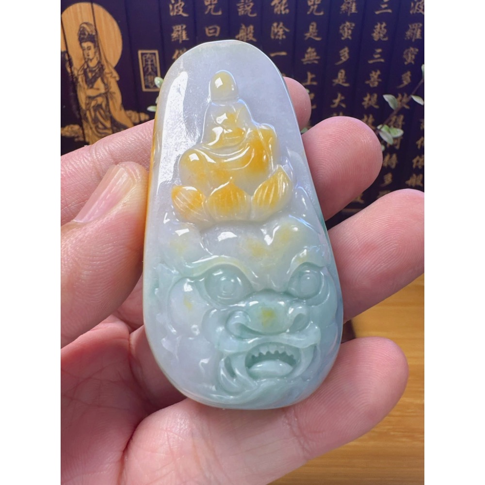 天然翡翠A貨-神龍護主悟道 商品編號061002-細節圖4