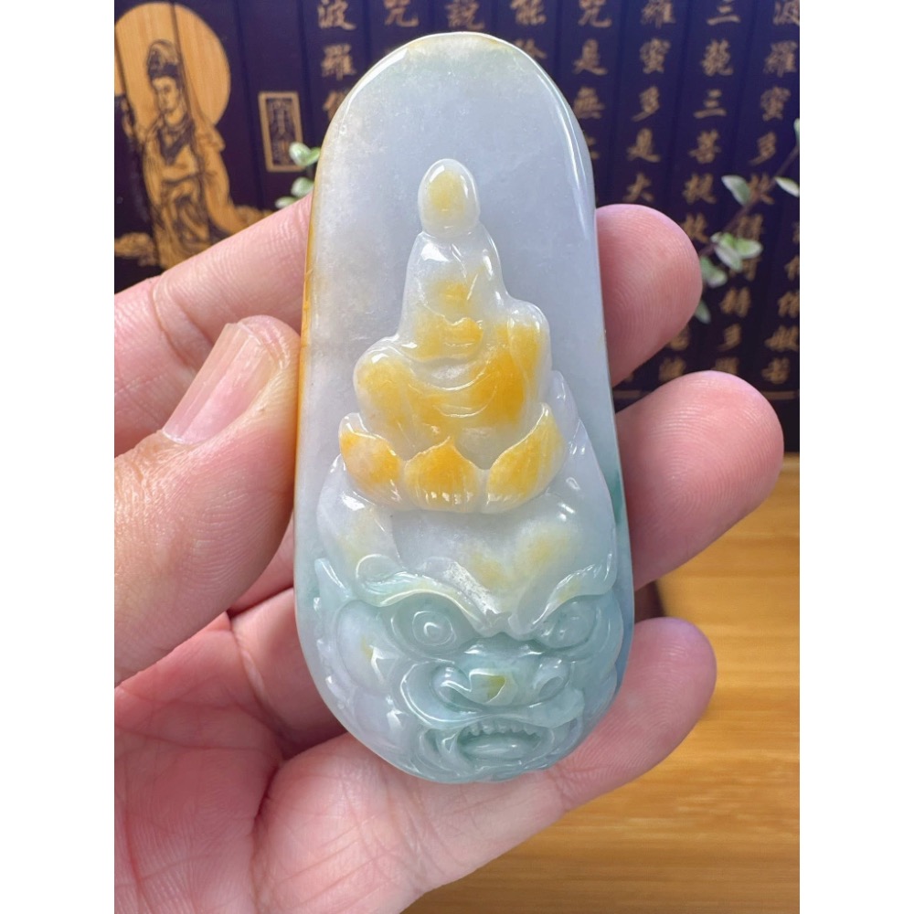 天然翡翠A貨-神龍護主悟道 商品編號061002-細節圖6