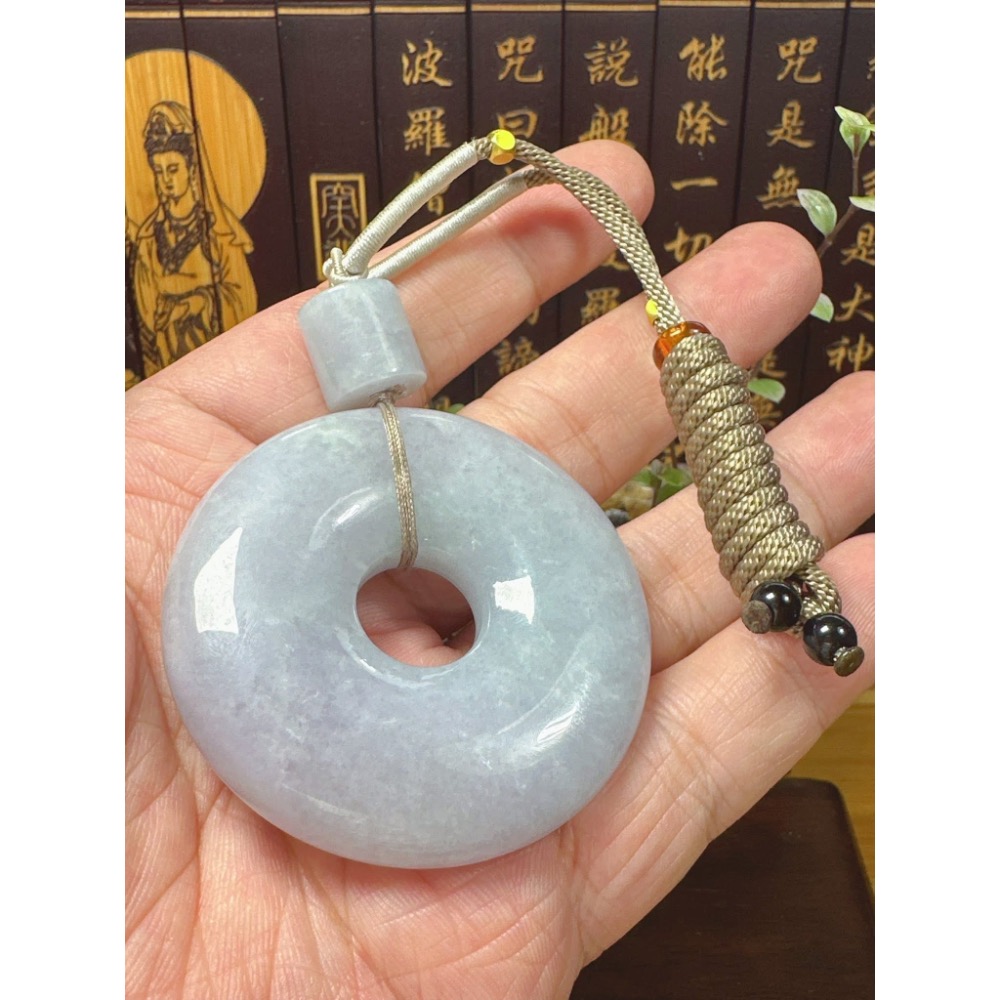 天然翡翠A貨-富貴圓滿平安扣  商品編號060714-細節圖2
