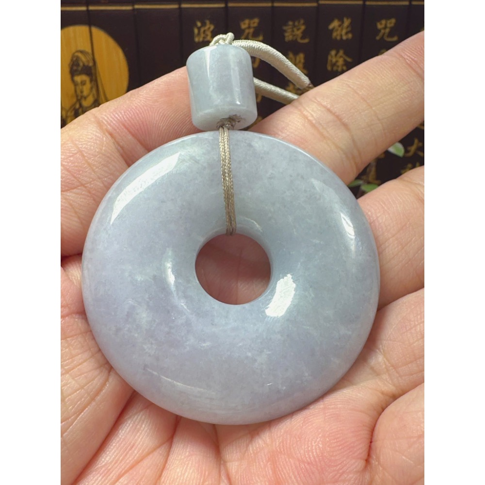 天然翡翠A貨-富貴圓滿平安扣  商品編號060714-細節圖3