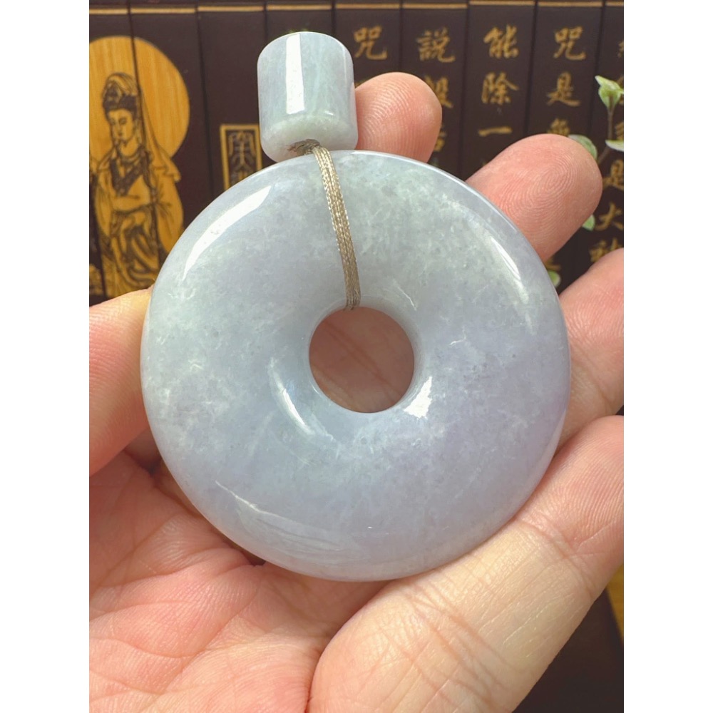 天然翡翠A貨-富貴圓滿平安扣  商品編號060714-細節圖4