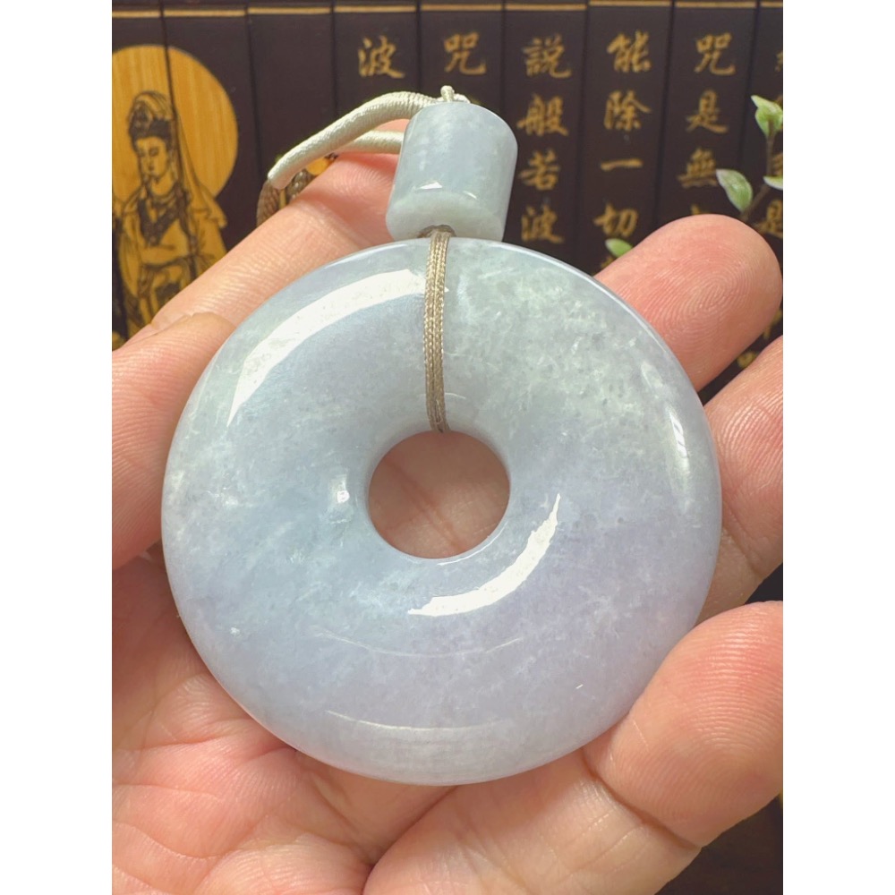 天然翡翠A貨-富貴圓滿平安扣  商品編號060714-細節圖6