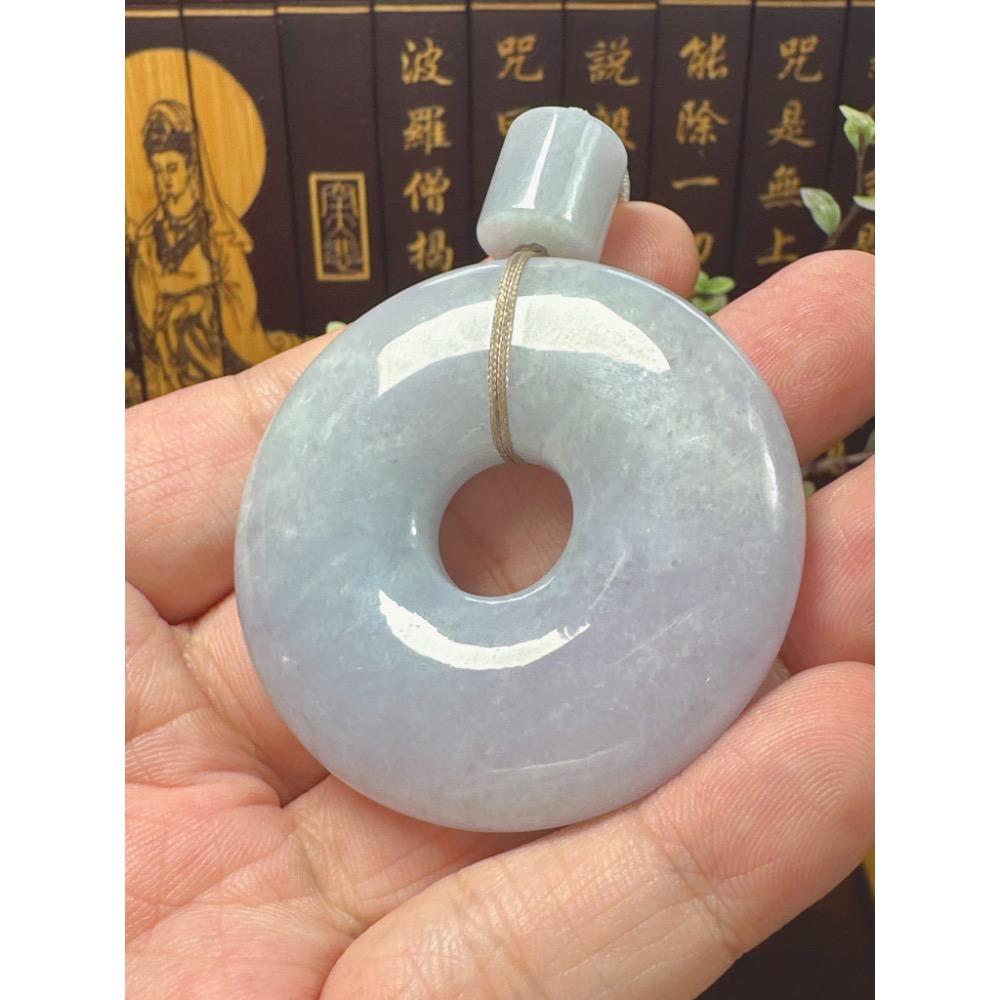 天然翡翠A貨-富貴圓滿平安扣  商品編號060714-細節圖7