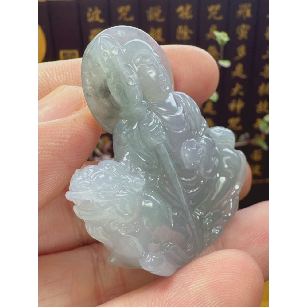 天然翡翠A貨-地藏王菩薩小擺件  商品編號060712-細節圖5