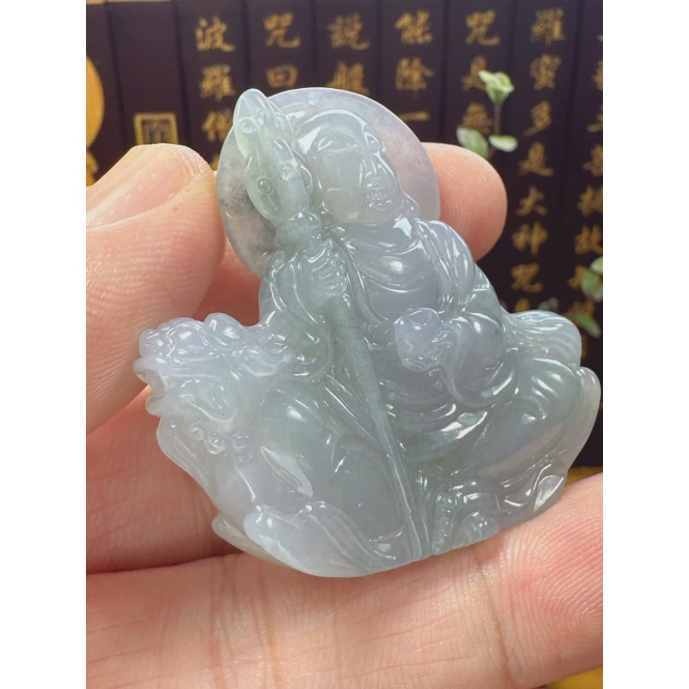天然翡翠A貨-地藏王菩薩小擺件  商品編號060712-細節圖6