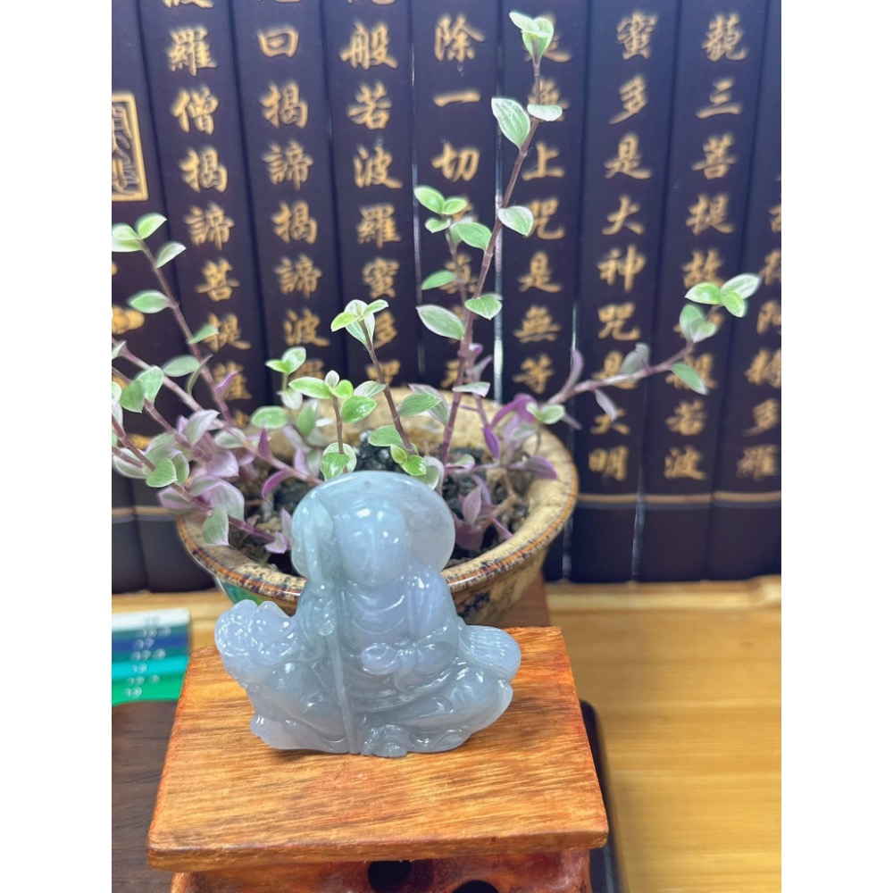 天然翡翠A貨-地藏王菩薩小擺件  商品編號060712-細節圖9