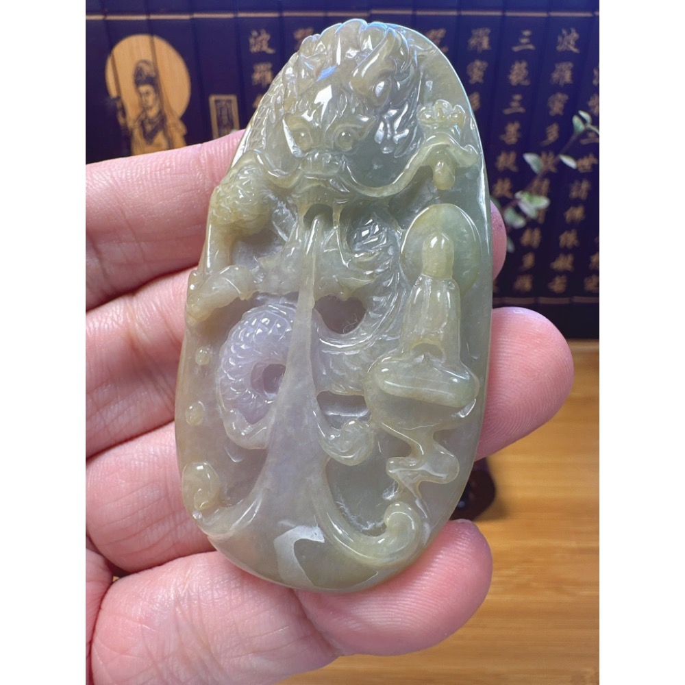 天然翡翠A貨-神龍護主悟道 商品編號061007-細節圖2