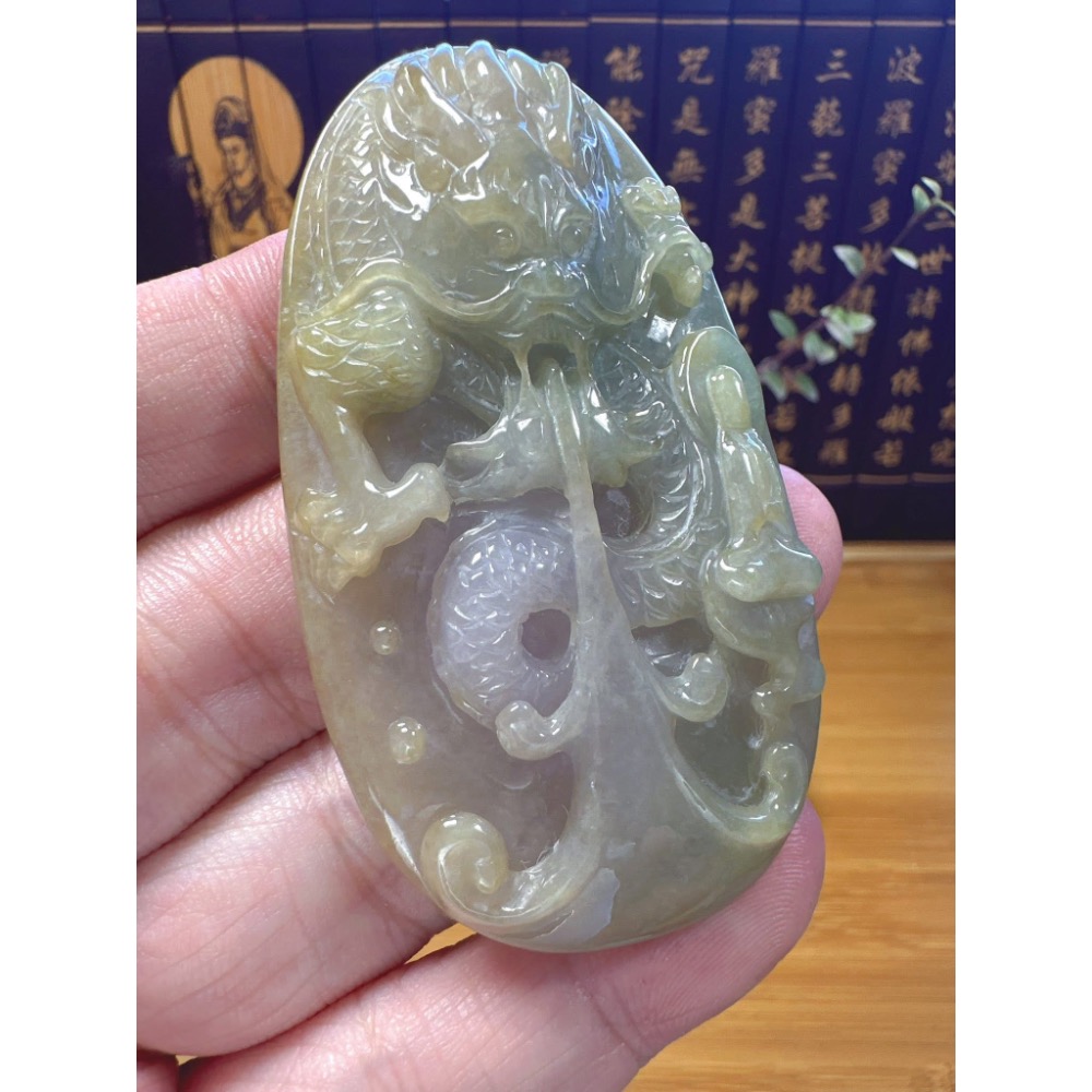 天然翡翠A貨-神龍護主悟道 商品編號061007-細節圖3