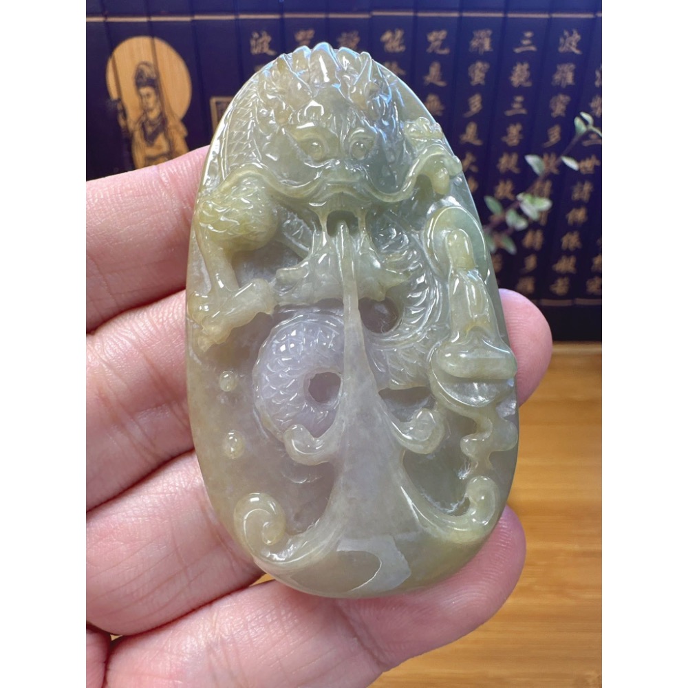 天然翡翠A貨-神龍護主悟道 商品編號061007-細節圖4