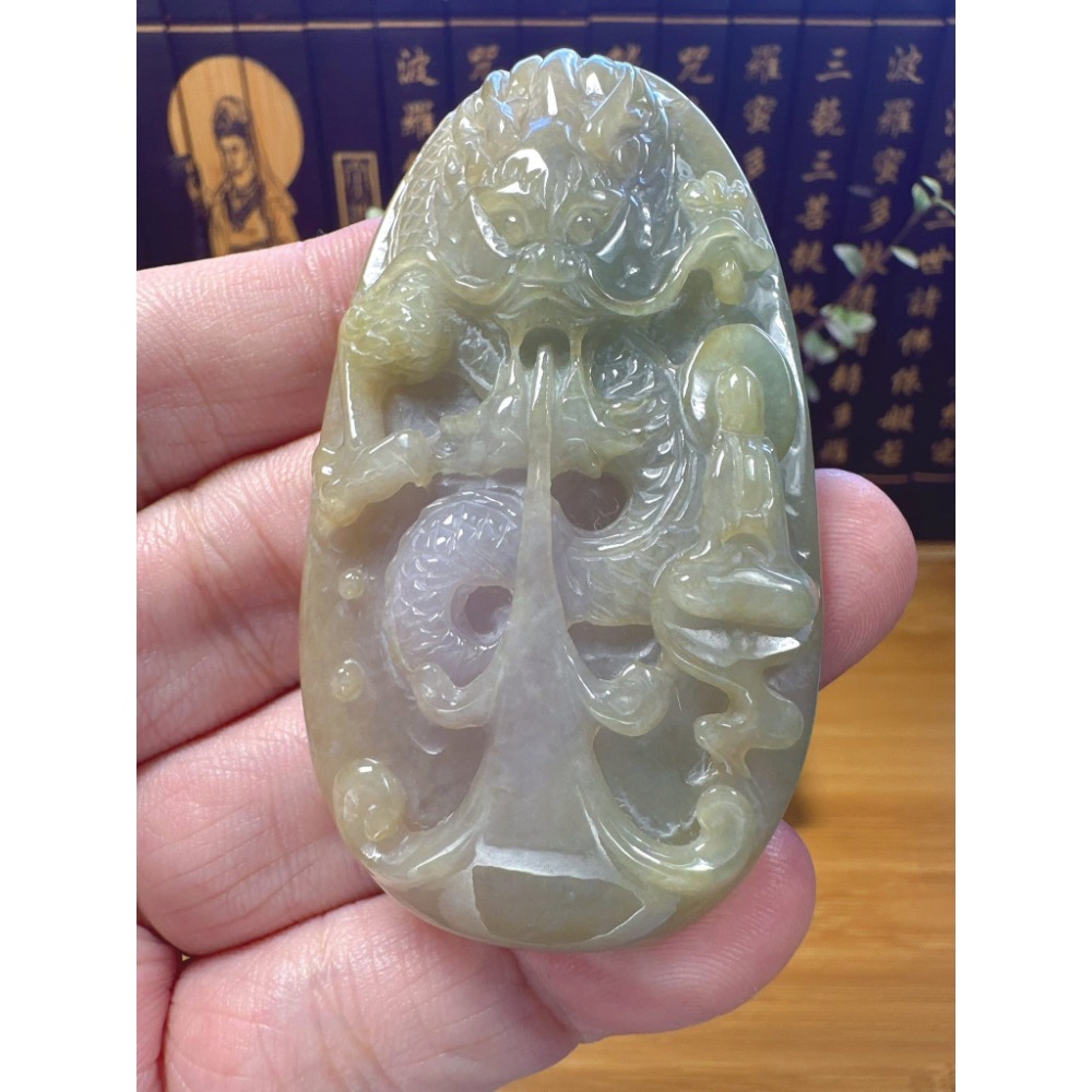 天然翡翠A貨-神龍護主悟道 商品編號061007-細節圖5