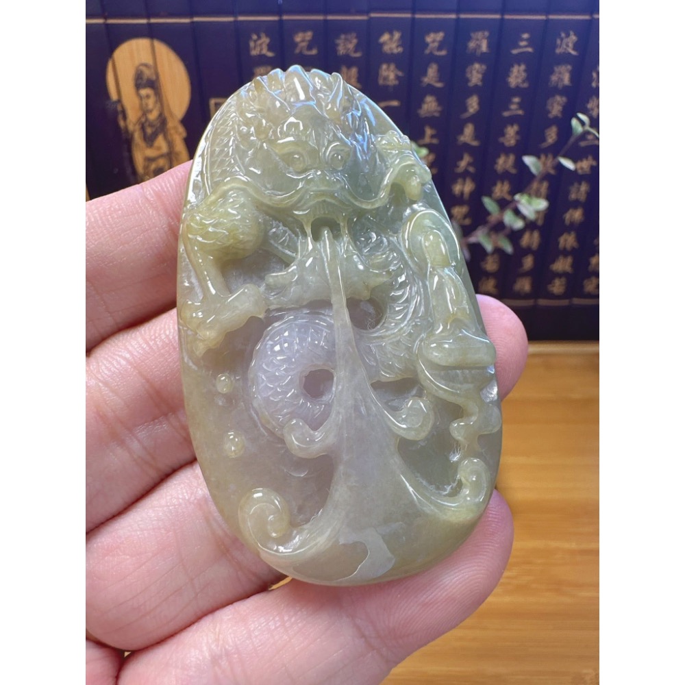 天然翡翠A貨-神龍護主悟道 商品編號061007-細節圖6