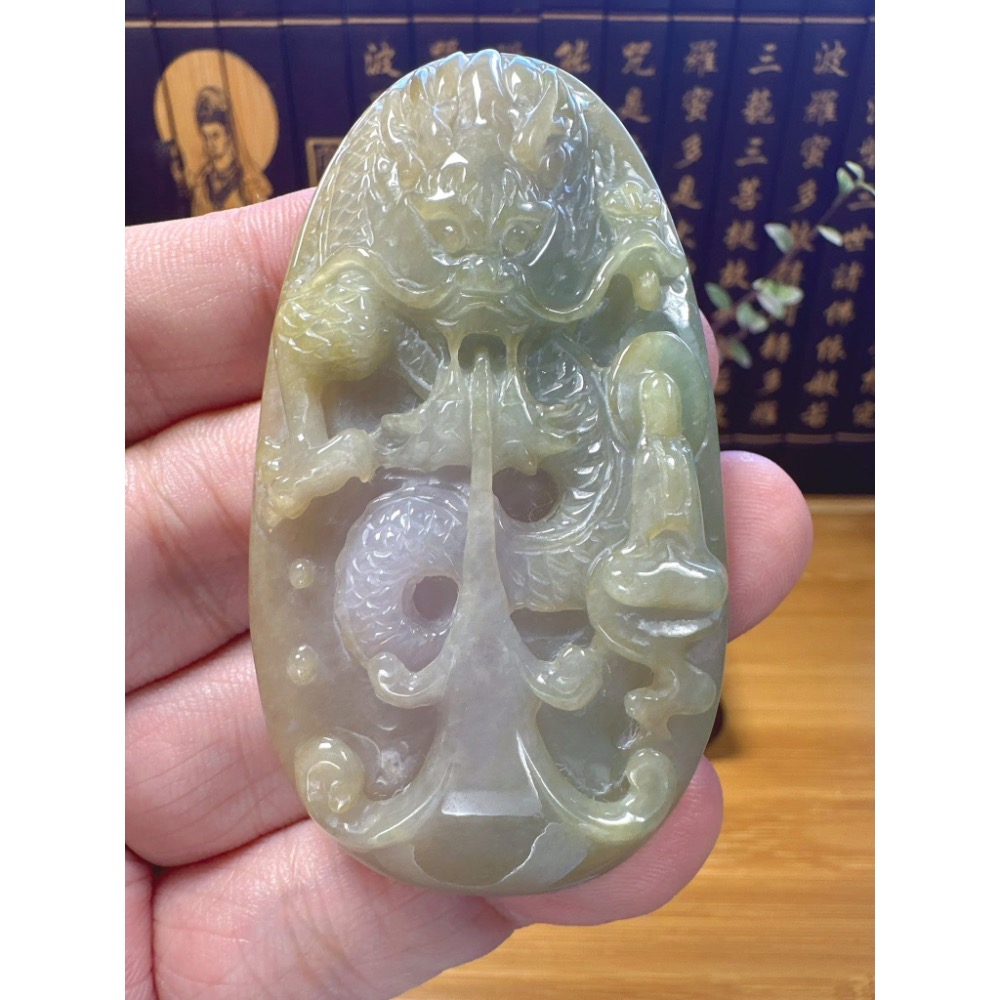 天然翡翠A貨-神龍護主悟道 商品編號061007-細節圖7