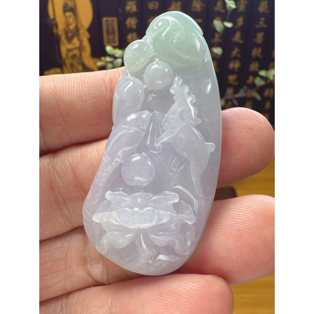 天然翡翠A貨-一路有你藕會發財榮華富貴  商品編號：060708-細節圖2