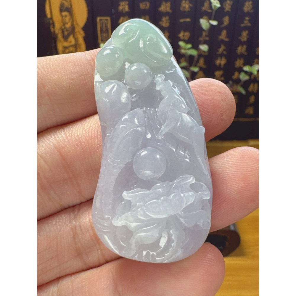 天然翡翠A貨-一路有你藕會發財榮華富貴  商品編號：060708-細節圖4