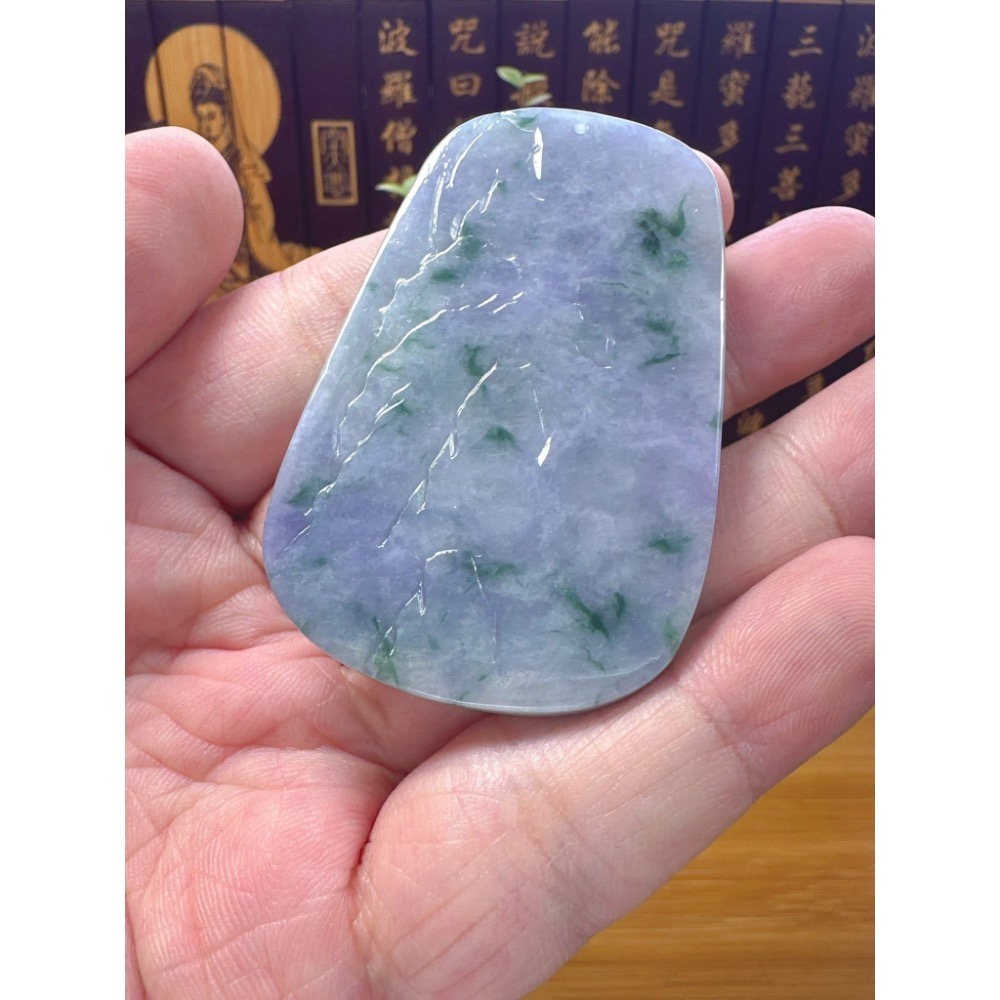 天然翡翠A貨-招財悟道山水掛件 商品編號060610-細節圖8