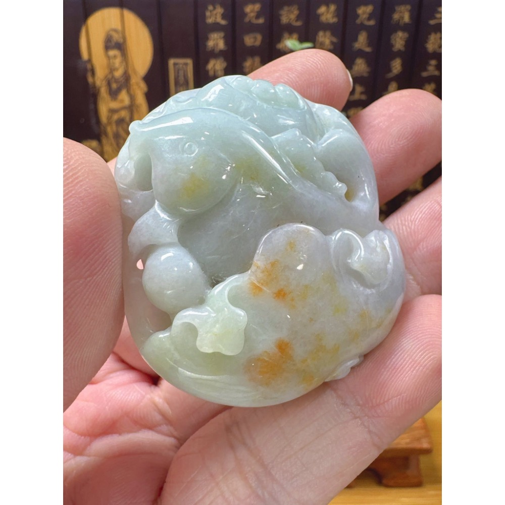 天然翡翠A貨-發財如意年年有餘 商品編號060201-細節圖2