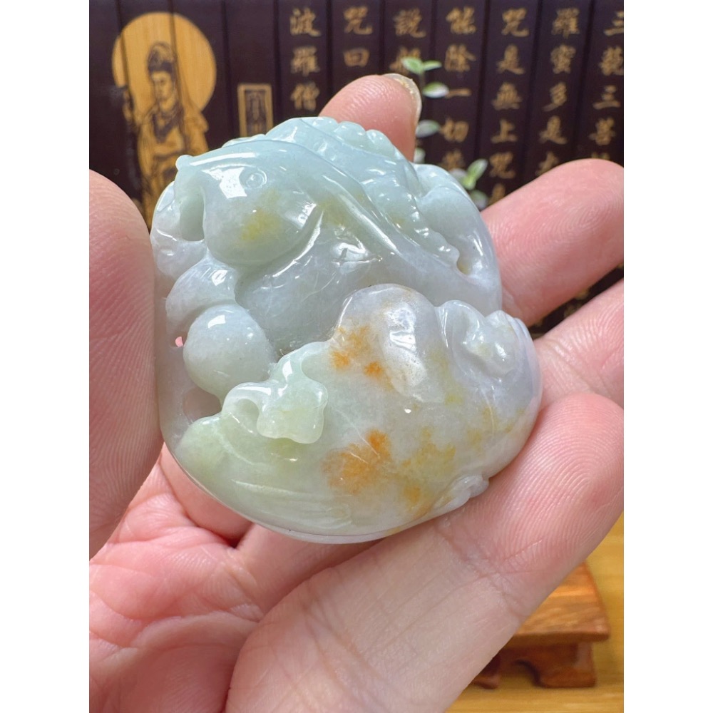 天然翡翠A貨-發財如意年年有餘 商品編號060201-細節圖5