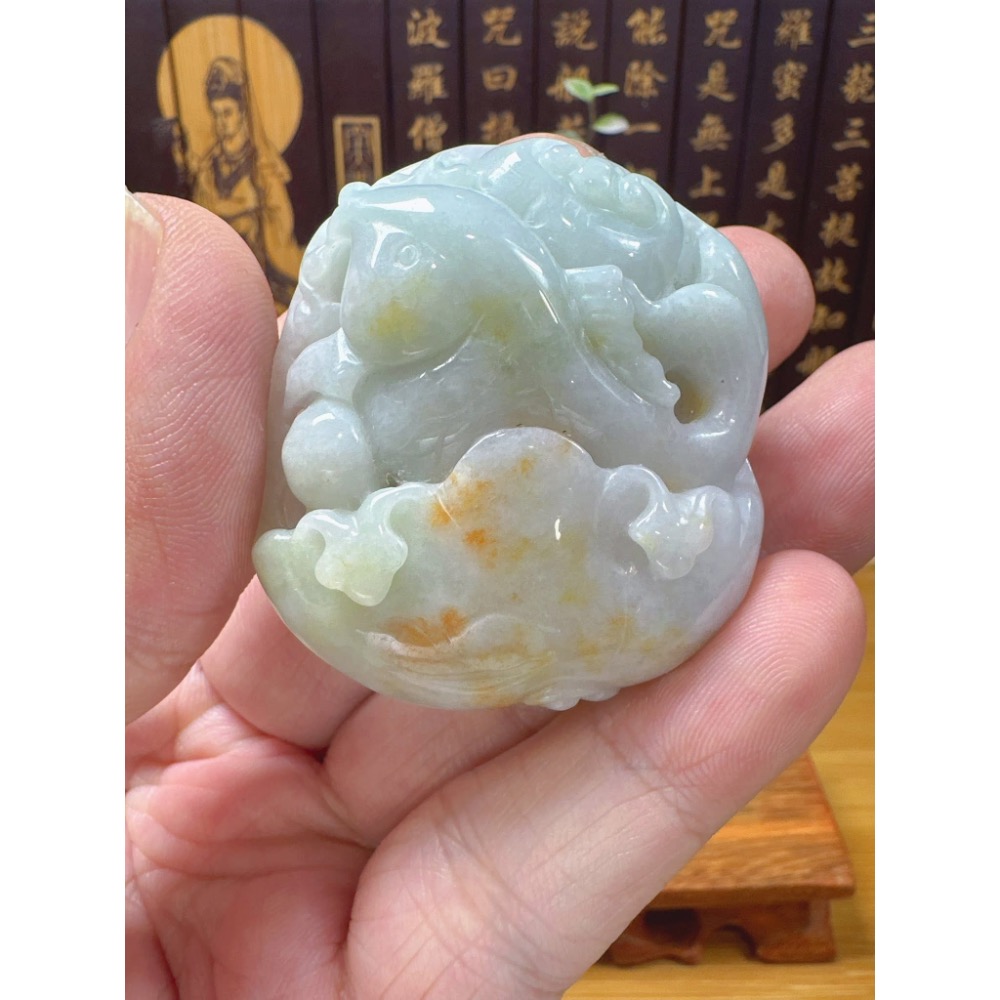 天然翡翠A貨-發財如意年年有餘 商品編號060201-細節圖7