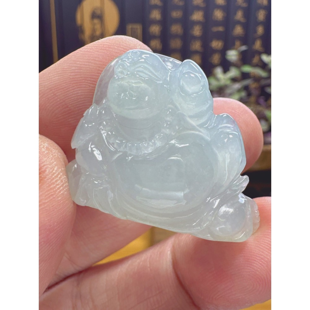 天然翡翠A貨-可愛歡喜彌勒佛 商品編號051919-細節圖6