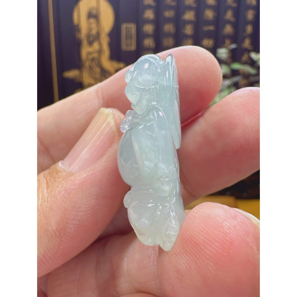 天然翡翠A貨-可愛歡喜彌勒佛 商品編號051919-細節圖7
