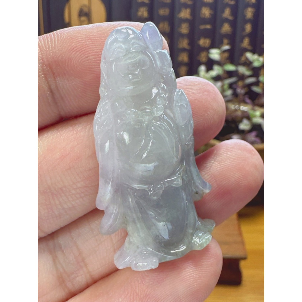 天然翡翠A貨-可愛歡喜彌勒佛 商品編號051909-細節圖3