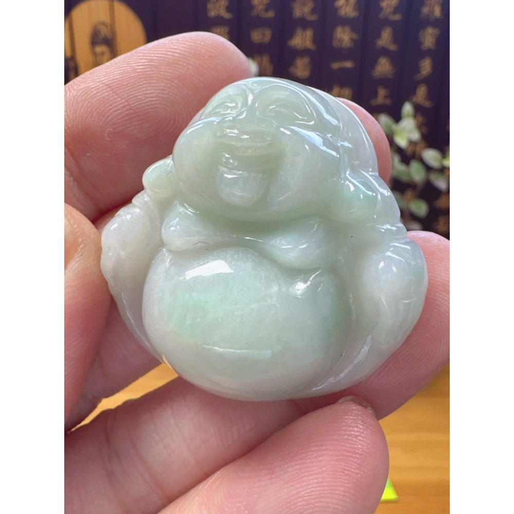 天然翡翠A貨-可愛歡喜彌勒佛 商品編號053102-細節圖6
