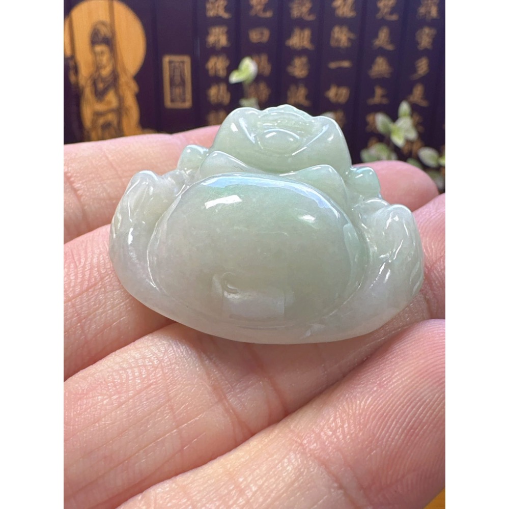 天然翡翠A貨-可愛歡喜彌勒佛 商品編號053102-細節圖7
