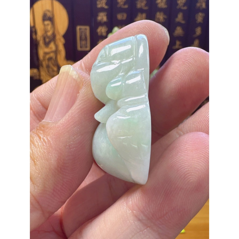 天然翡翠A貨-可愛歡喜彌勒佛 商品編號053102-細節圖8