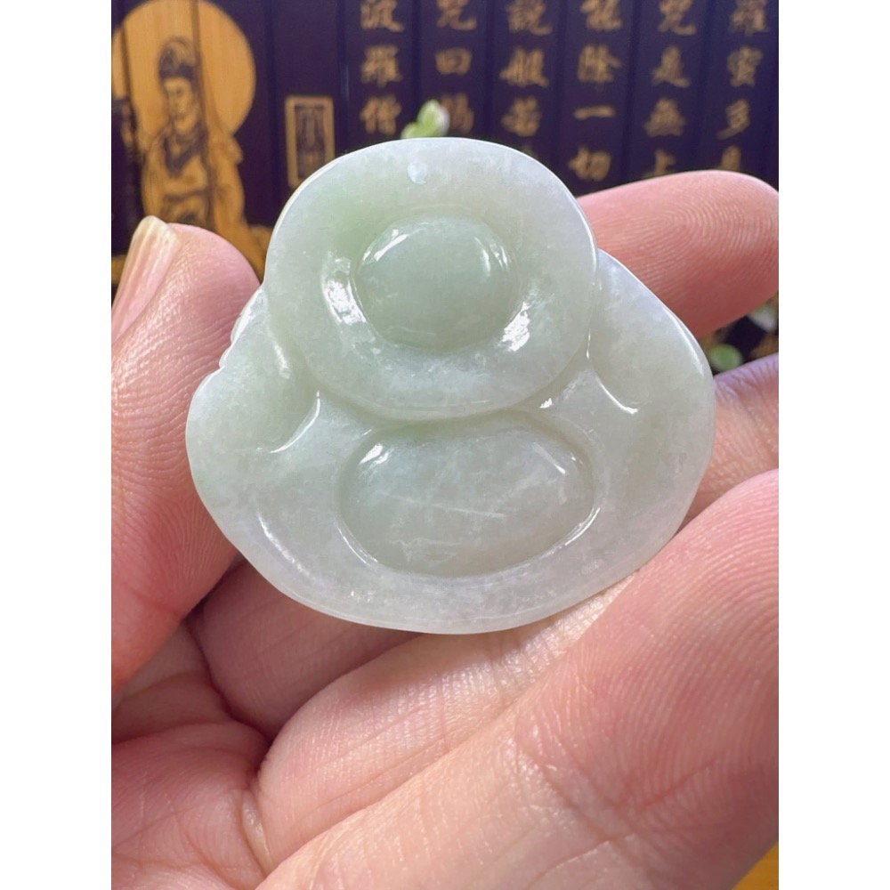 天然翡翠A貨-可愛歡喜彌勒佛 商品編號053102-細節圖9