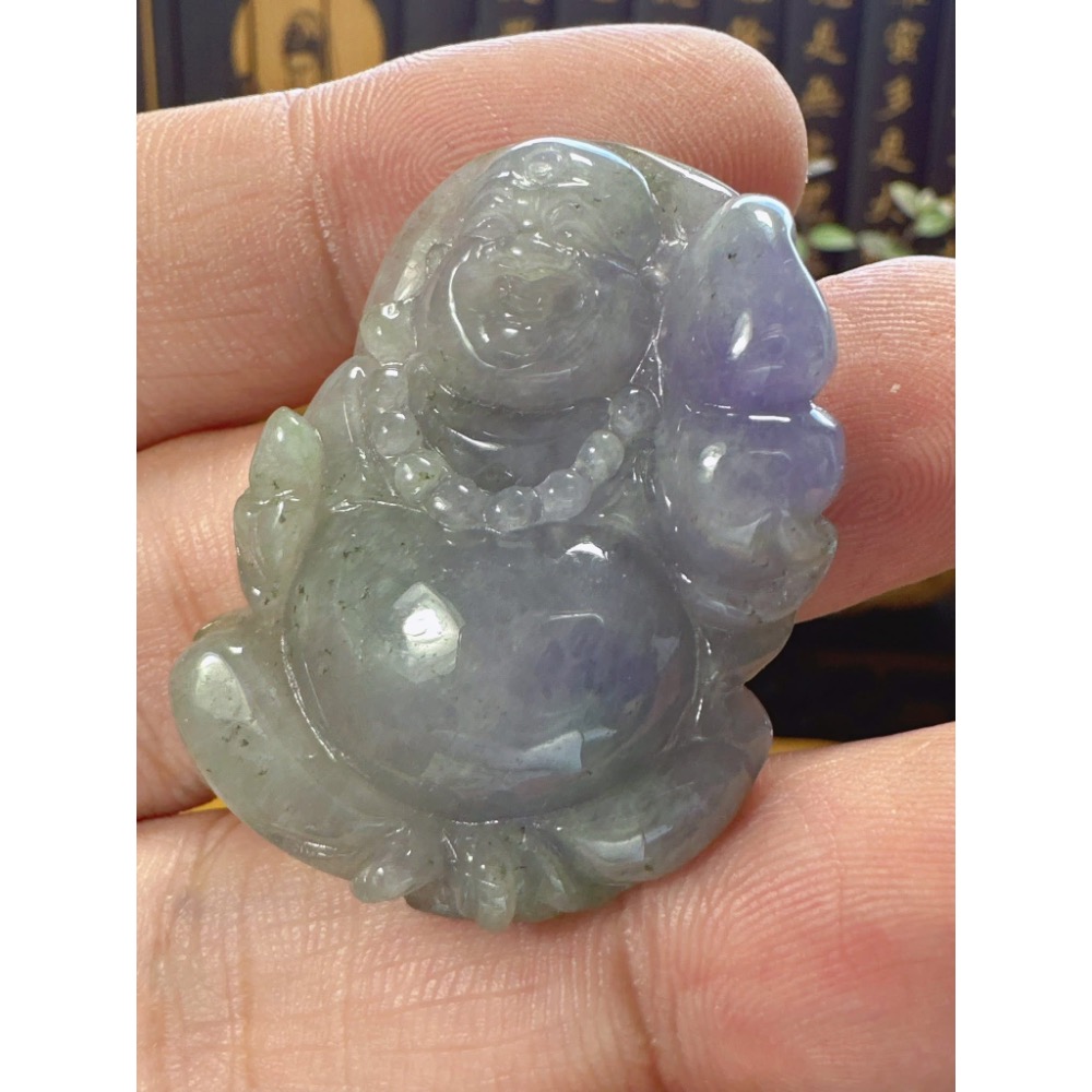 天然翡翠A貨-可愛歡喜彌勒佛 商品編號051908-細節圖2