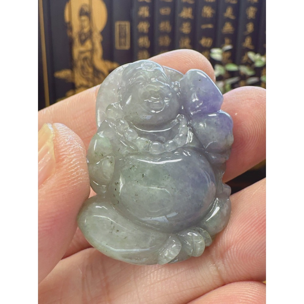 天然翡翠A貨-可愛歡喜彌勒佛 商品編號051908-細節圖4