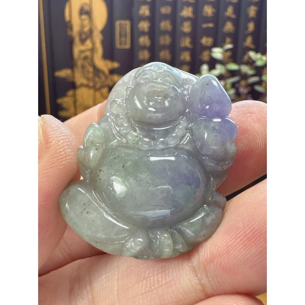 天然翡翠A貨-可愛歡喜彌勒佛 商品編號051908-細節圖5